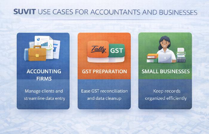 Suvit use cases for accountants and businesses