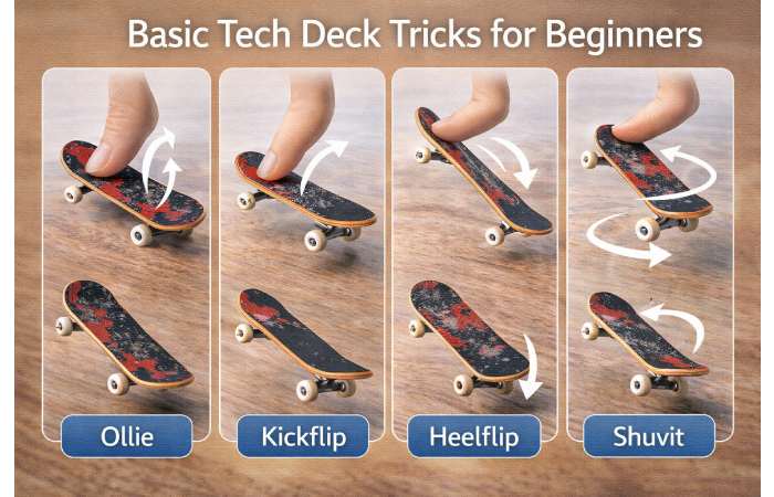 Basic Tech Deck Tricks for Beginners