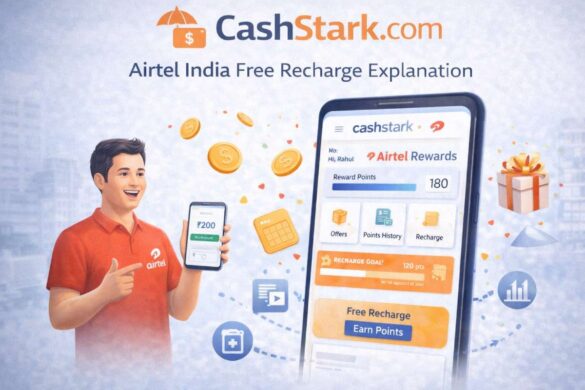 cashstark com airtel India free recharge explanation