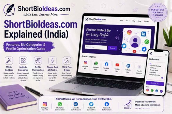 shortbioideas com india bio categories profile optimization ideas platform overview