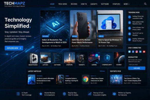 techmapz com India technology content portal overview