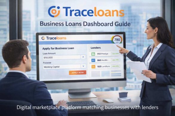 Traceloans business loan marketplace dashboard example CaptionDigital