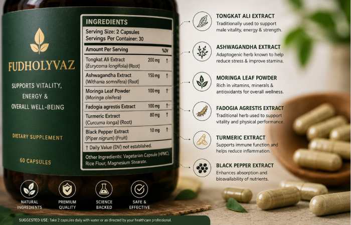 fudholyvaz ingredient label analysis